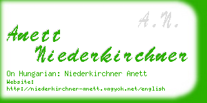 anett niederkirchner business card